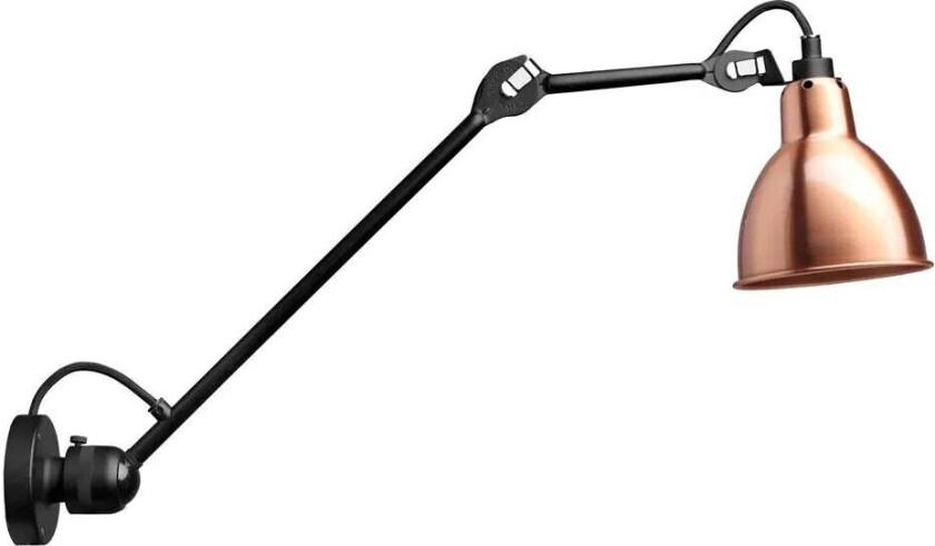 - 304L40 Vegglampe Svart/Kobber/Hvit Lampe Gras