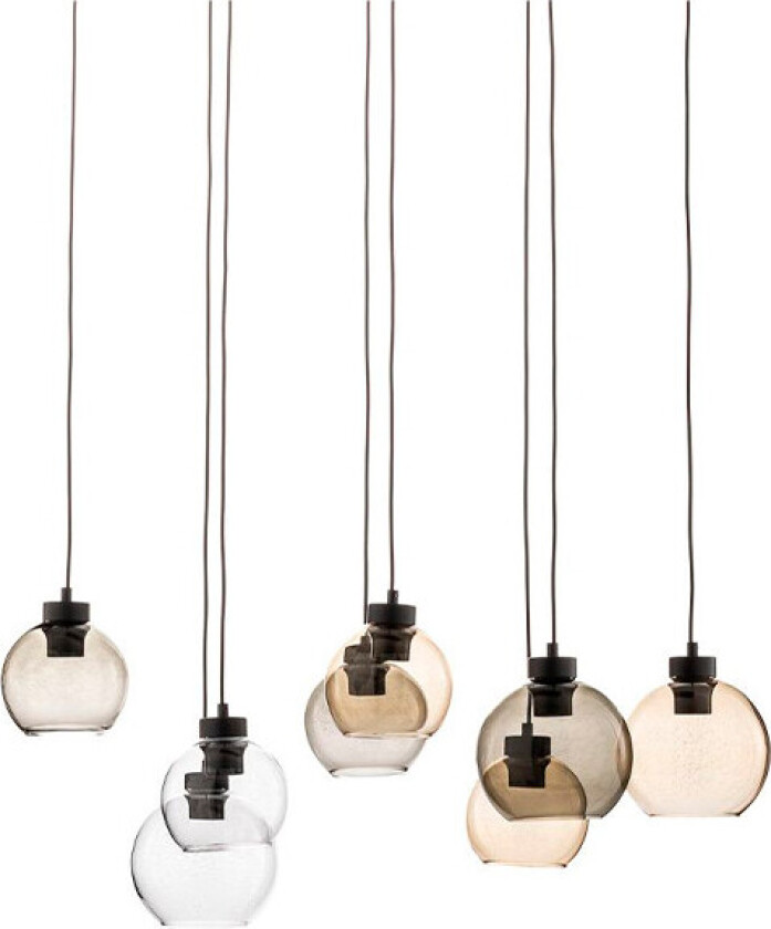 - Cubus 8 Pendel Clear/Smoke/Amber