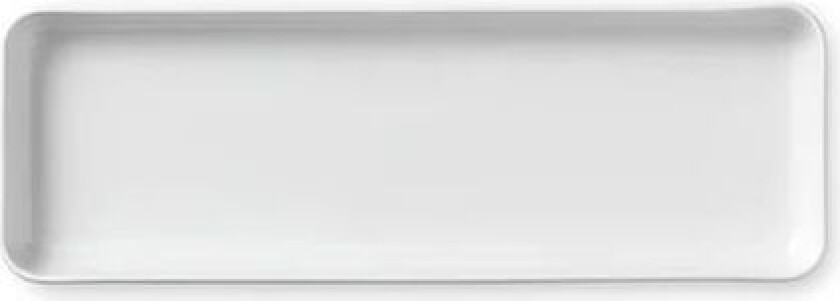 White Fluted rektangulært fat Diameter 36 cm