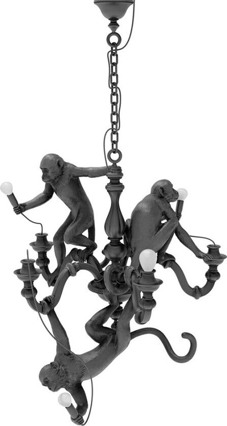 - Monkey Chandelier Svart