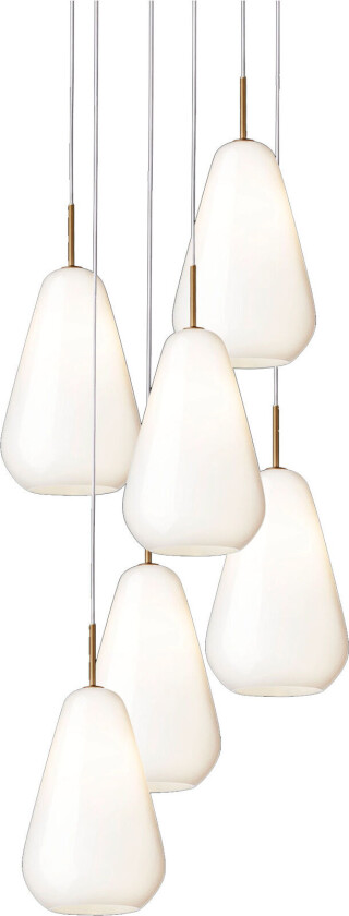 Bilde av - Anoli 6 Lysekrone Nordic Gold/Opal