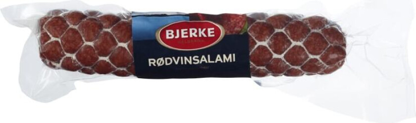 Rødvinsalami Kubb skivet 420g Bjerke
