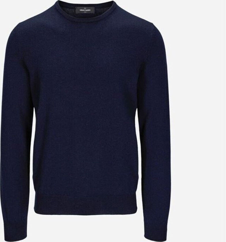 Crew Neck Cashmere - Dark Navy Blå 52