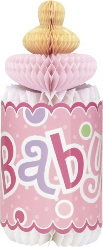 Bilde av Tåteflaske, rosa 3-D dekor til baby shower