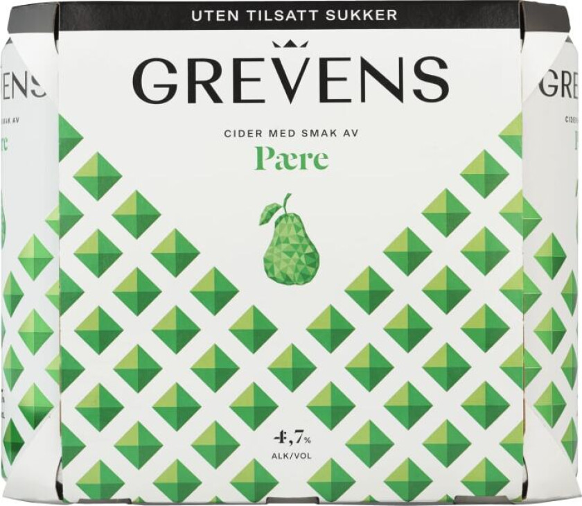 Grevens Cider Pære u/Sukker 0,5lx6 boks