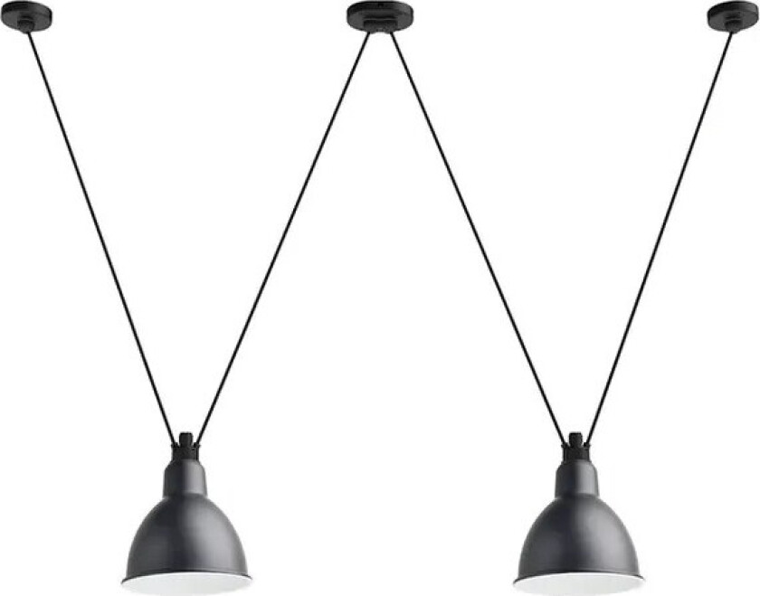 - 324 XL Pendel Svart Lampe Gras