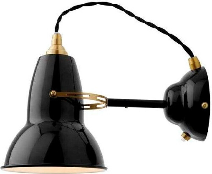 - Original 1227 Brass Vegglampe Jet Black