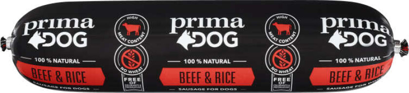 PrimaDog Sausage Beef & Rice 800 g
