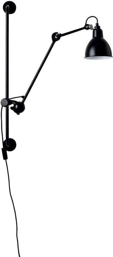 - 210 Vegglampe Svart/Sateng Lampe Gras