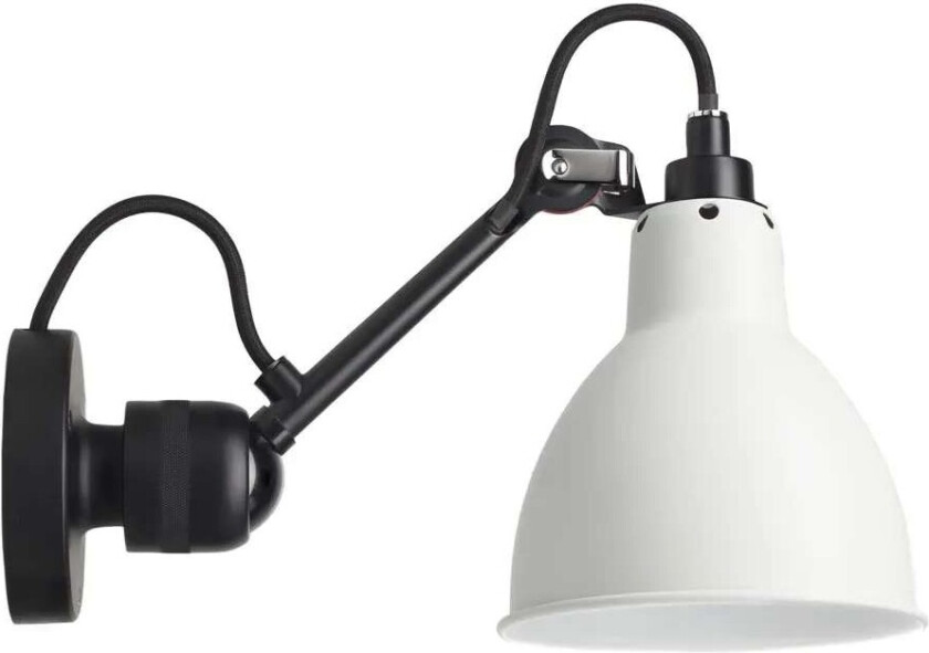 - 304CA Vegglampe Svart/Hvit Lampe Gras