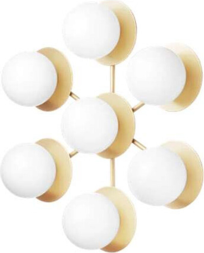 - Liila Star Vegg-/Taklampe Nordic Gold/Opal White Clear