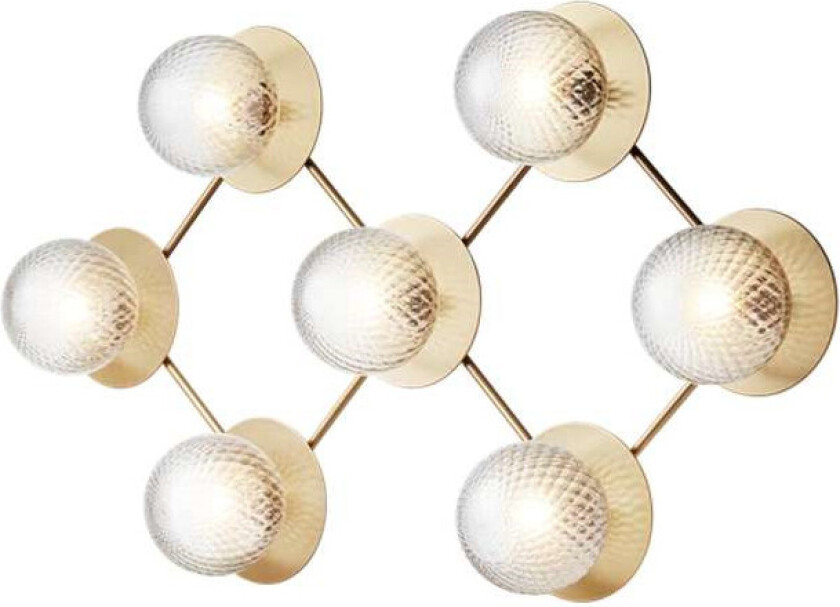 - Liila 7 Vegg-/Taklampe Nordic Gold/Optic Clear