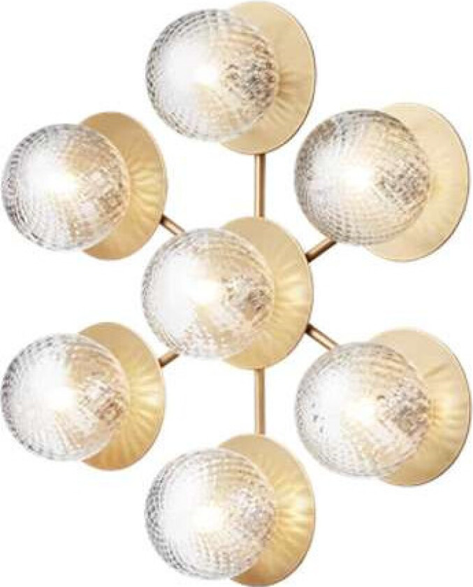 - Liila Star Vegg-/Taklampe Nordic Gold/Optic Clear