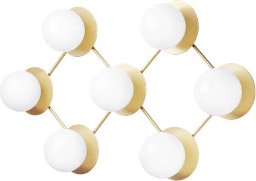 - Liila 7 Vegg-/Taklampe Nordic Gold/Opal White Clear