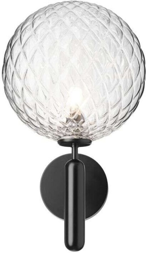 - Miira Utendørs Vegglampe Black/Optic Clear