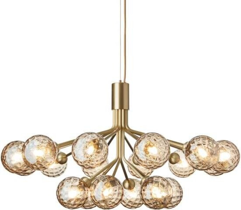 - Apiales 18 Chandelier Brushed Brass/Optic Gold