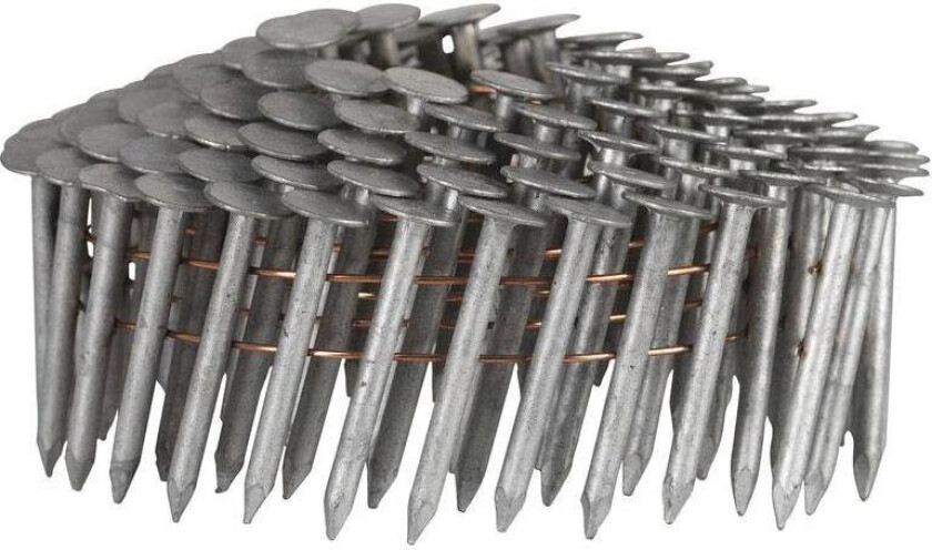 Spiker coil 31/35 VG A2400 pappspiker,16gr. coil for bruk til feste av shingel, takpapp og asfalt vindtettplate etc. G.U. gipsplate, sutakplater etc. Innhold 2400 stk