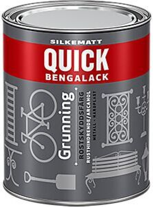 Bilde av Bengalack grunning spray sort silkematt 0,4 liter