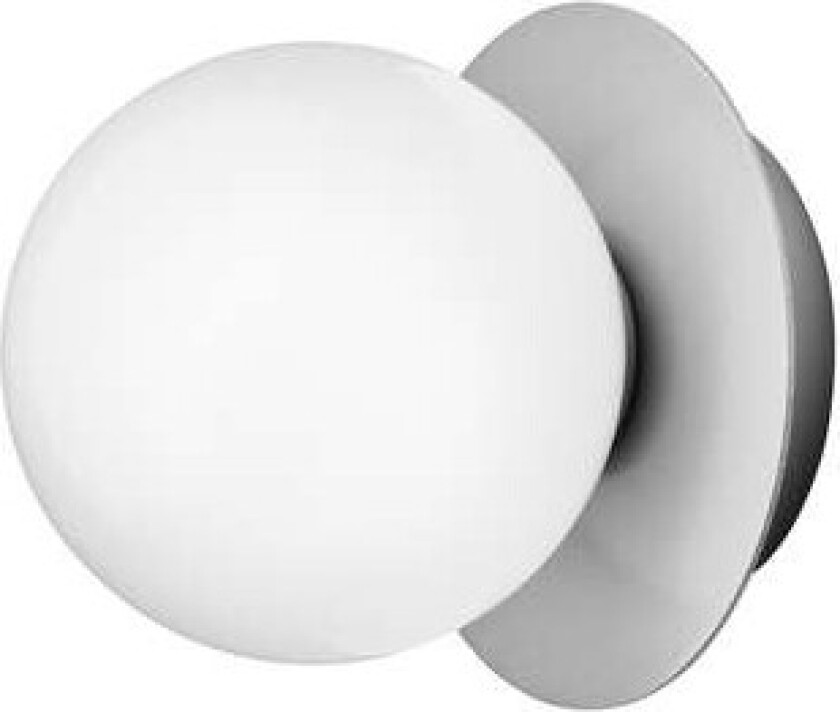 - Liila 1 Small Vegg-/Taklampe IP44 Light Silver/Opal