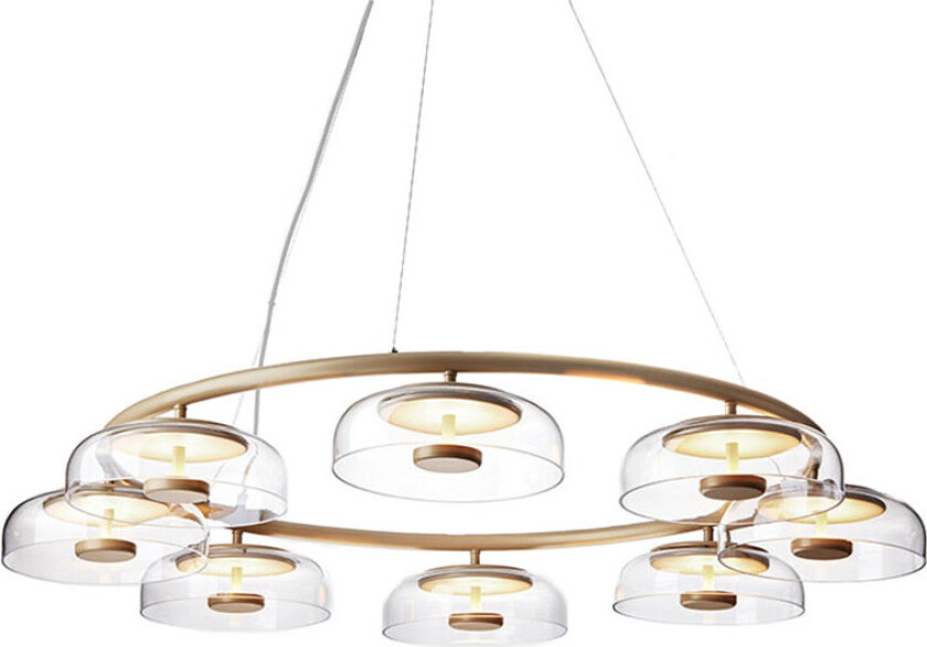 - Blossi 8 Lysekrone Nordic Gold/Clear