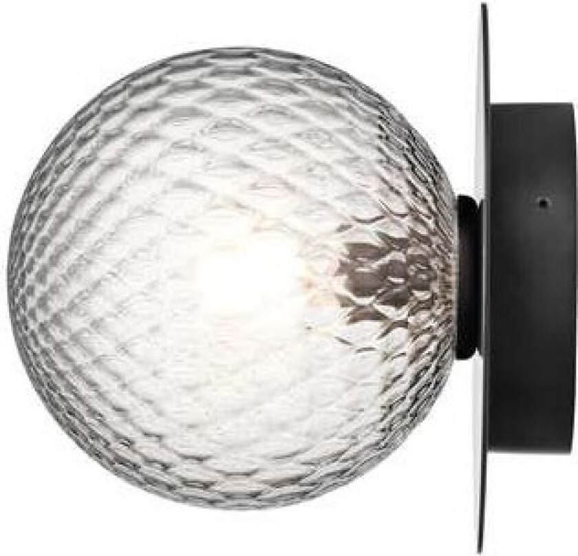 - Liila 1 Utendørs Vegglampe Black/Optic Clear