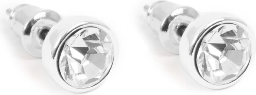 Øredobber med klar sten, S