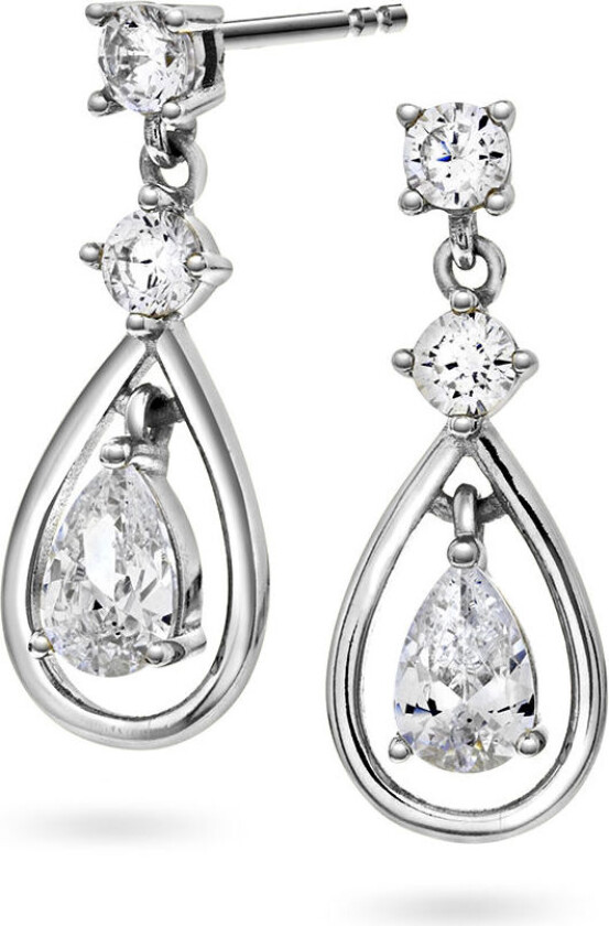 , Øredobber i 925 sølv med zirkonia