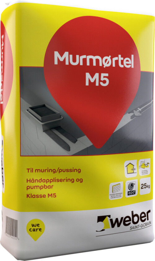 Bilde av Murmørtel m5 i plastsekk 25 kg