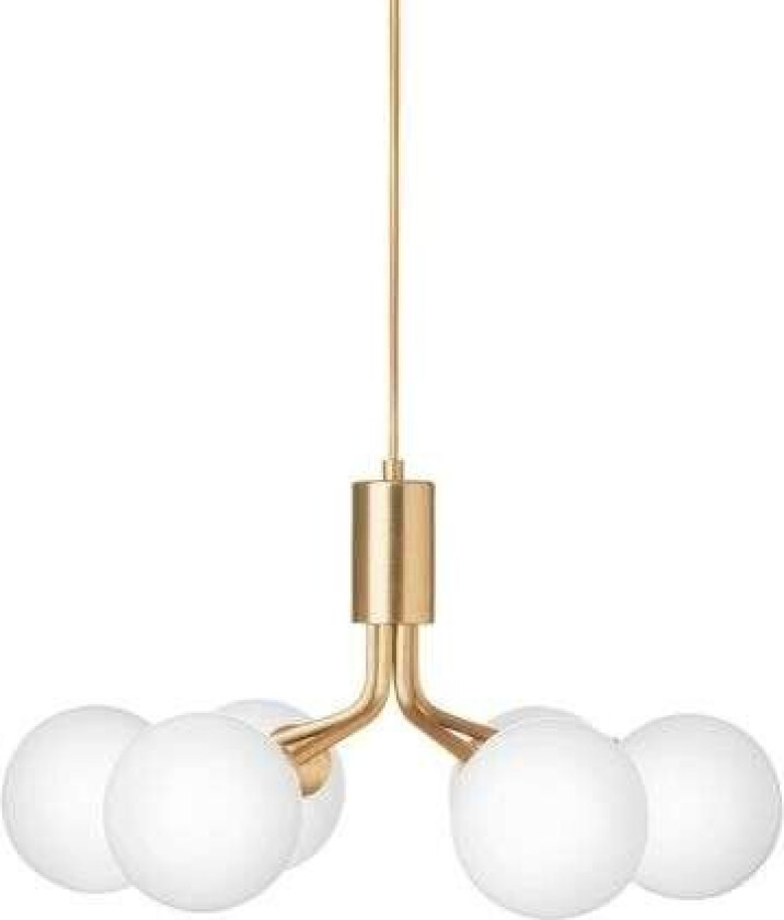 - Apiales 6 Pendel Brushed Brass/Opal