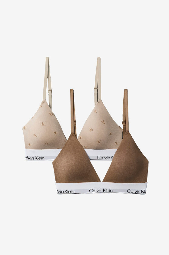 Myk BH Lightly Lined Triangle 2-pakning - Brun