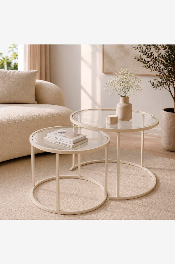 Salongbordssett Lumeen - Beige