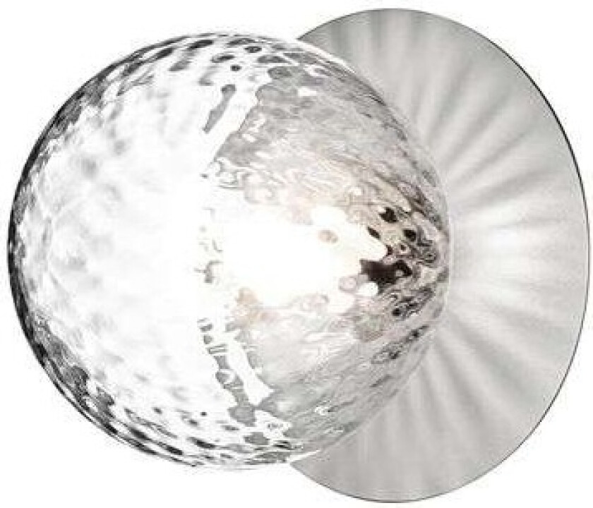 - Liila 1 Vegglampe/Taktlampe Light Silver/Optic Clear
