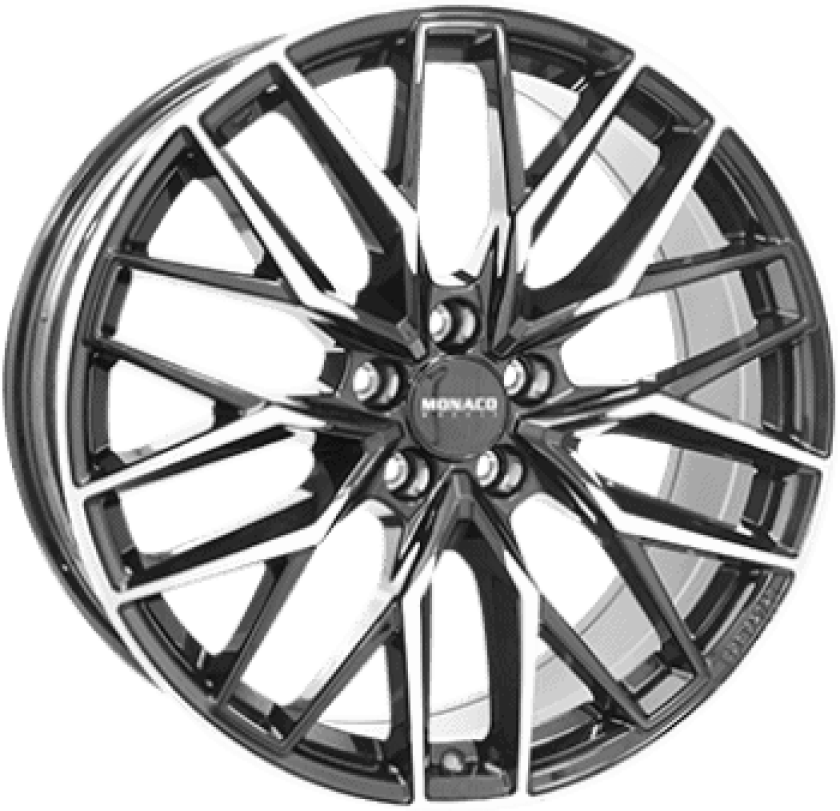 MONACO WHEELS GPX Black Polished 8Jx20 5/112 ET45 B57.1