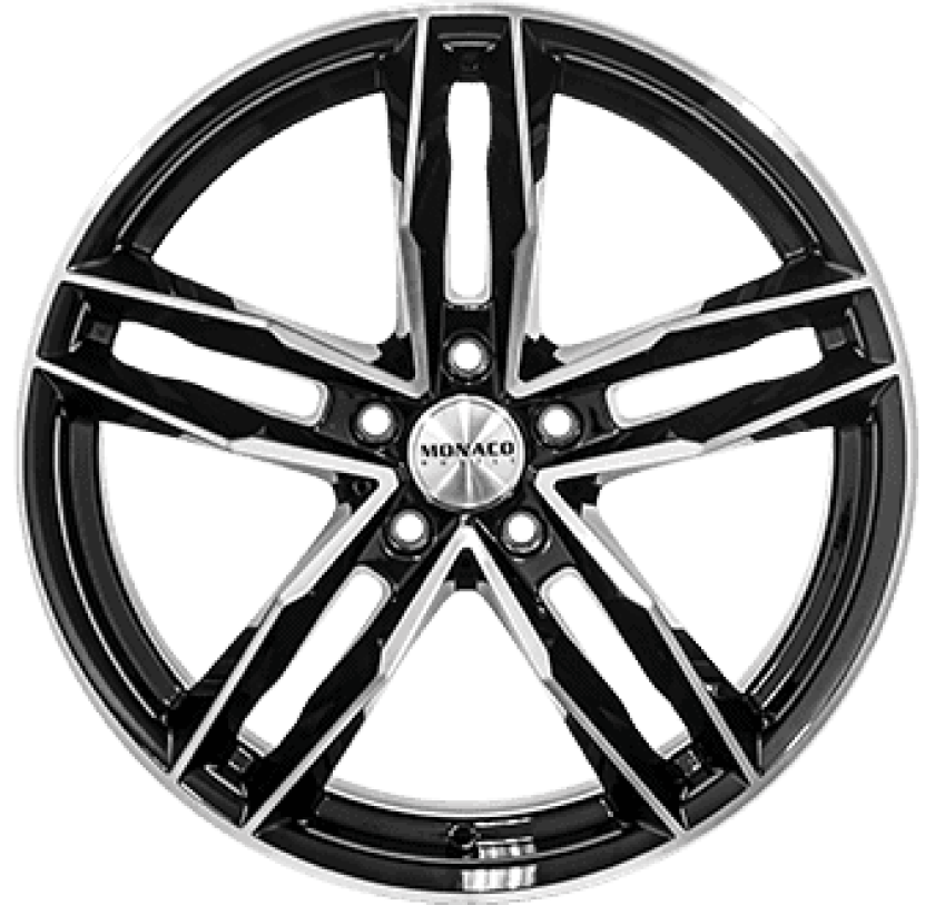 MONACO WHEELS RR8M Gloss Black Polished 8Jx18 5/108 ET40 B73.1