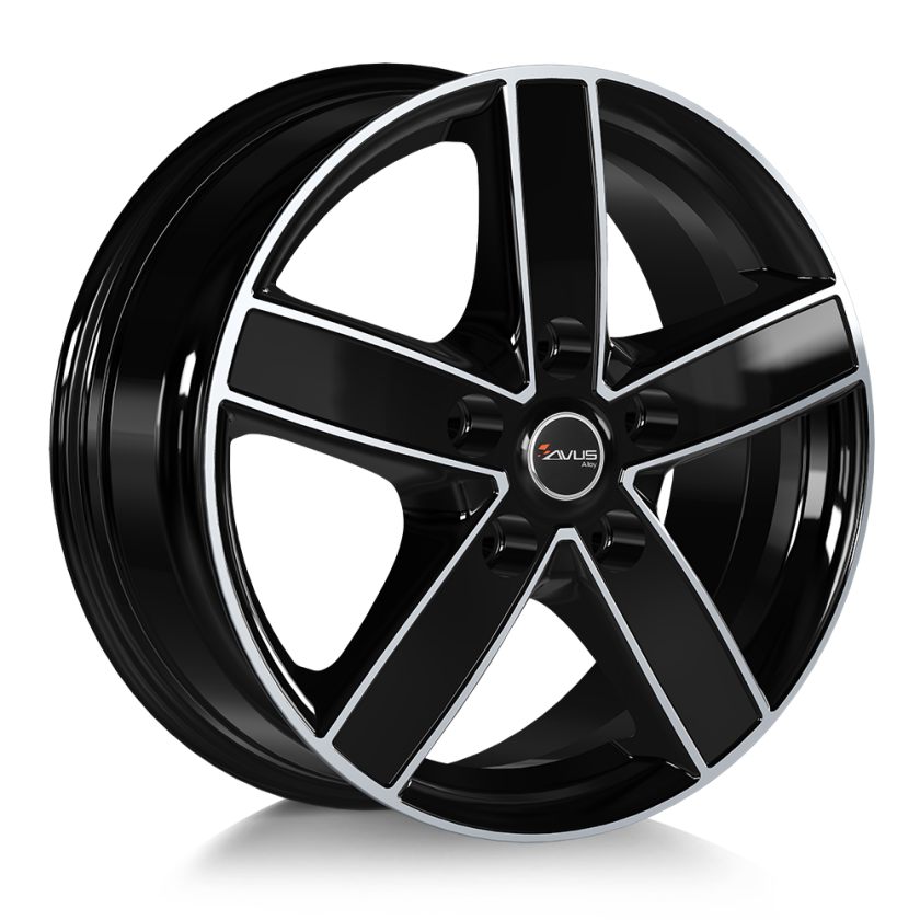 AVUS AC-V51 Black Polished 6.5Jx16 5/118 ET62 B71.1