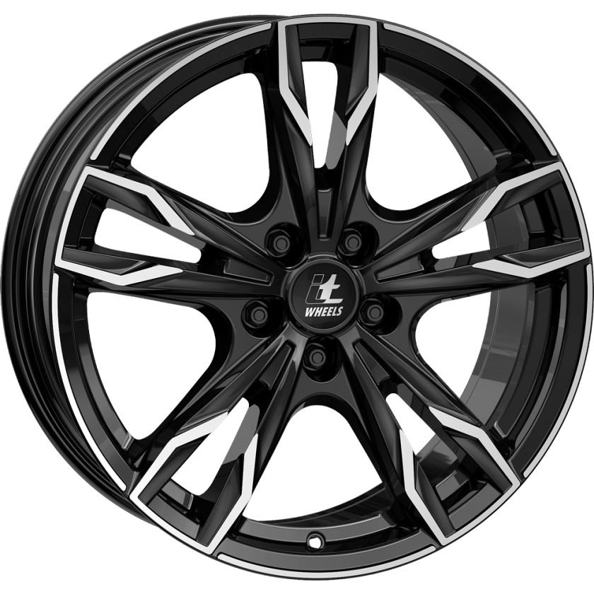 IT WHEELS Gina Black Polished 7.5Jx19 5/108 ET48 B63.4