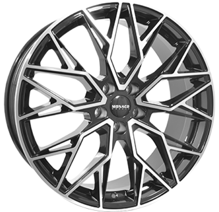 MONACO WHEELS GP15 Black Polished 8Jx19 5/112 ET35 B66.5