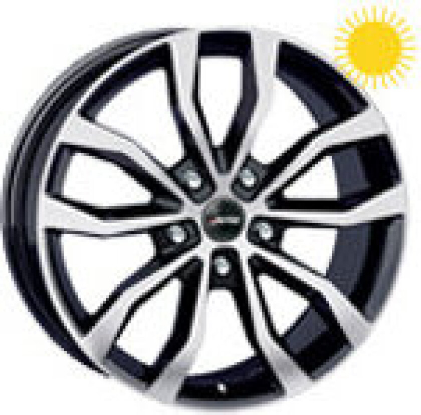 AUTEC UTECA Gloss Black Polished 8.5Jx19 5/108 ET45 B63.4