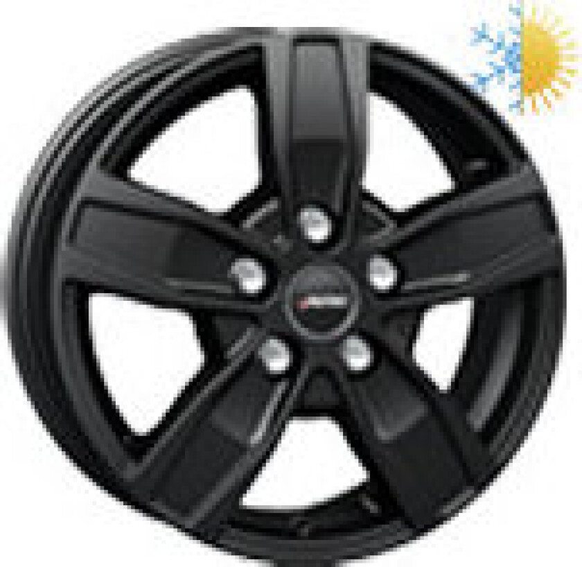 AUTEC QUANTRO Matt Black 6.5Jx16 5/118 ET66 B71.1