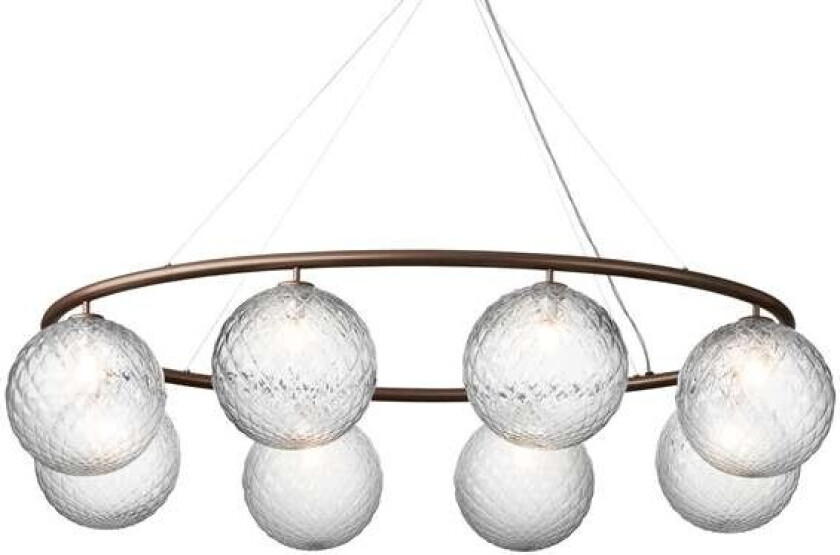 - Miira 8 Oval Lysekrone Dark Bronze/Optic Clear