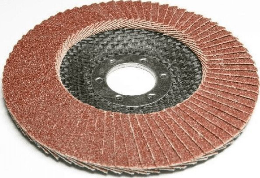 Sølv klaffskive 125 mm P40 konveks (10052)