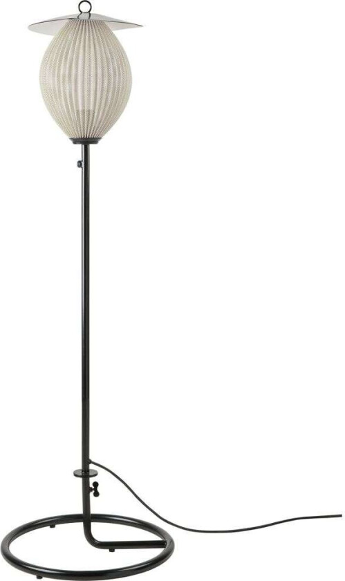 - Satellite Utendørs Gulvlampe Cream White/Black GUBI