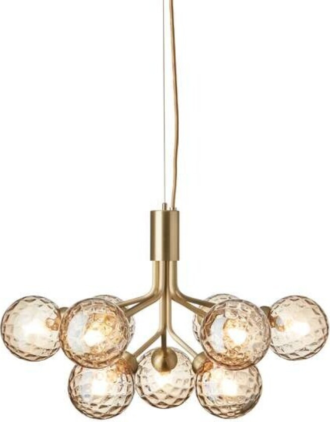 - Apiales 9 Chandelier Brushed Brass/Optic Gold