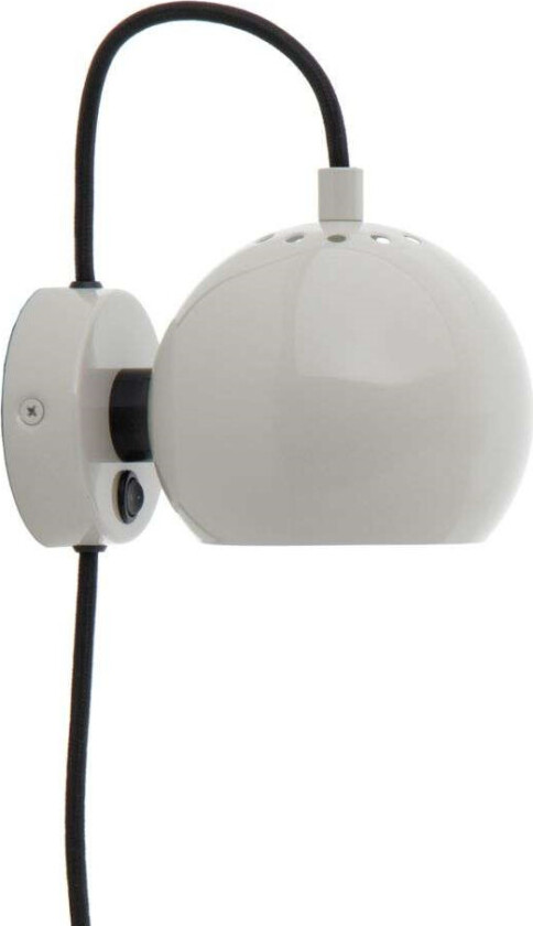Ball Vegglampe Glossy Pale Grey