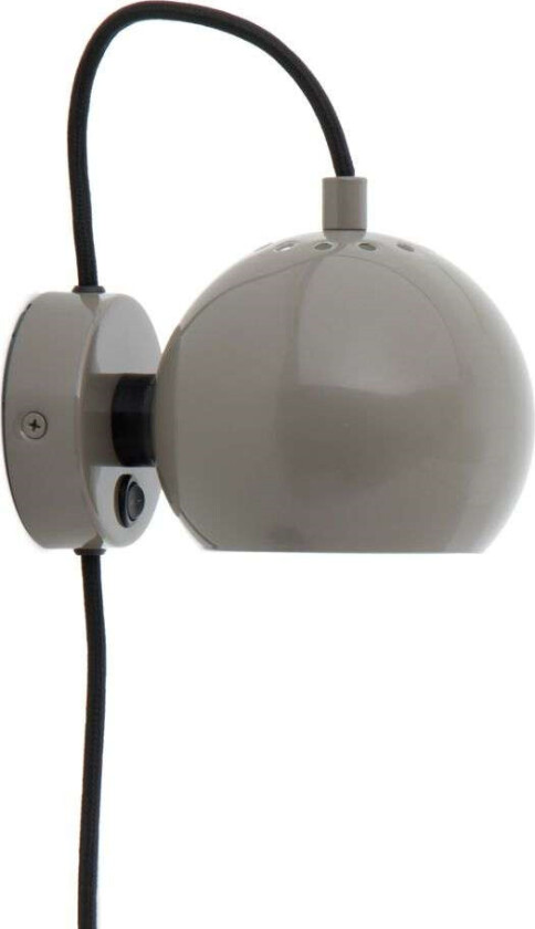 Ball Vegglampe Glossy Warm Grey