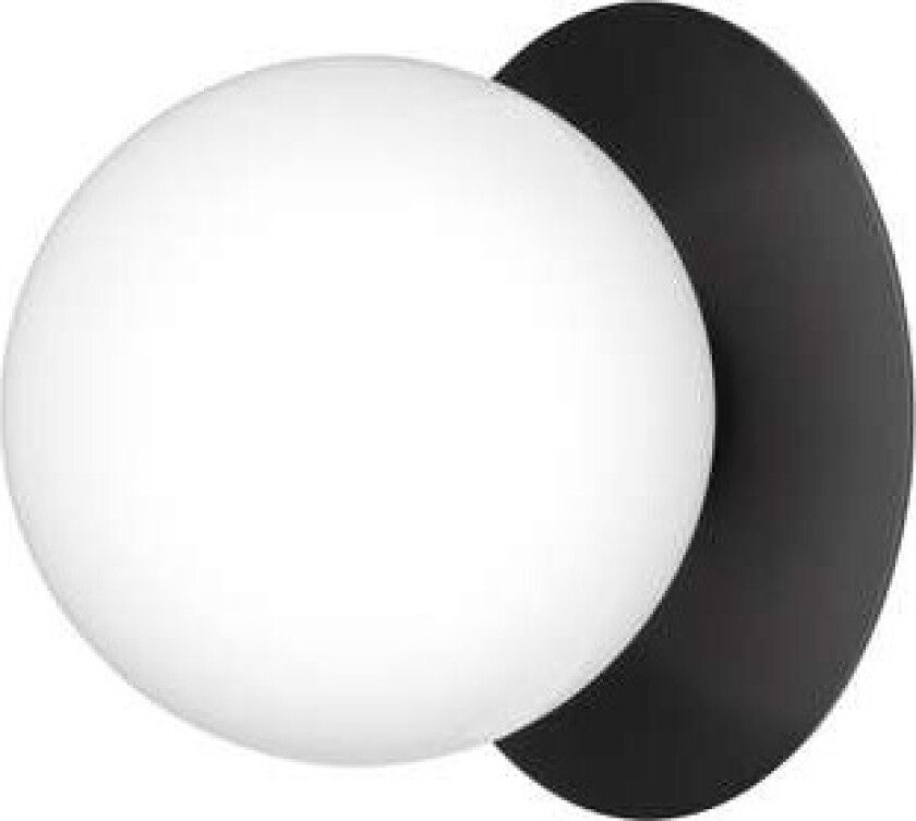 - Liila 1 Utendørs Vegglampe Black/Opal