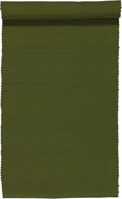 Linum Uni bordsløper 45x150 cm Mørk olivengrønn