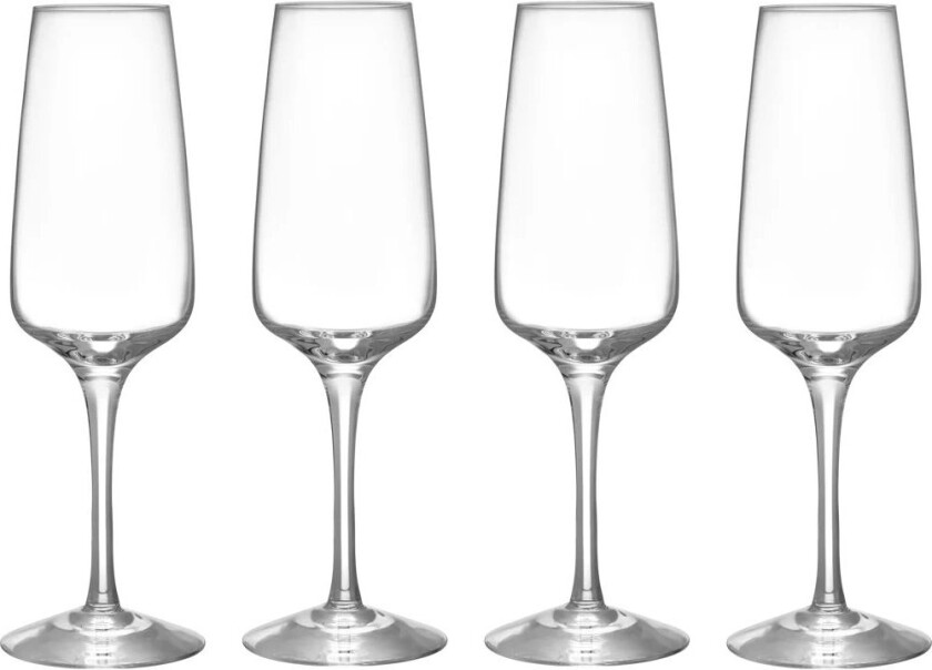 Pulse champagneglass 28 cl 4-pakning Klar