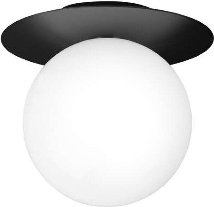 - Liila 1 Large Vegg-/Taklampe IP44 Black/Opal