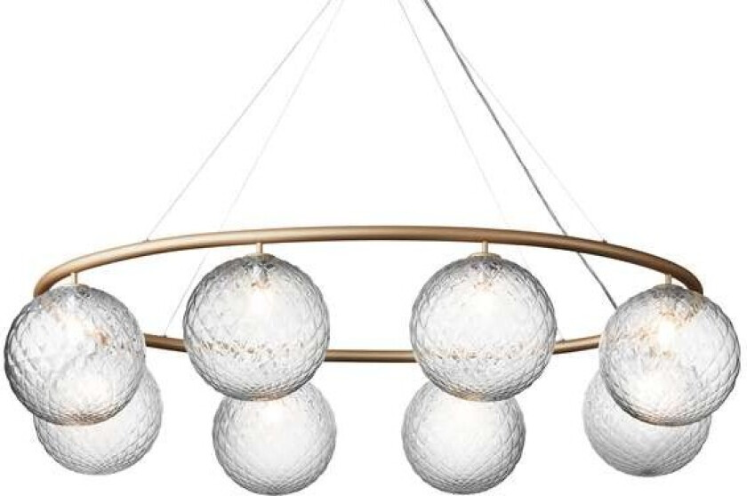 - Miira 8 Oval Lysekrone Brass/Optic Clear